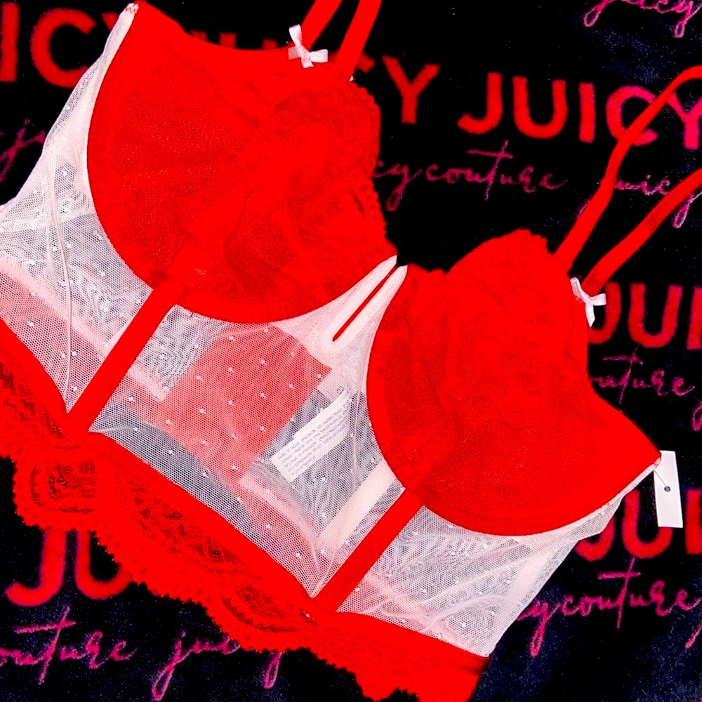 NWOT Red Womens Bra/Corset Top
